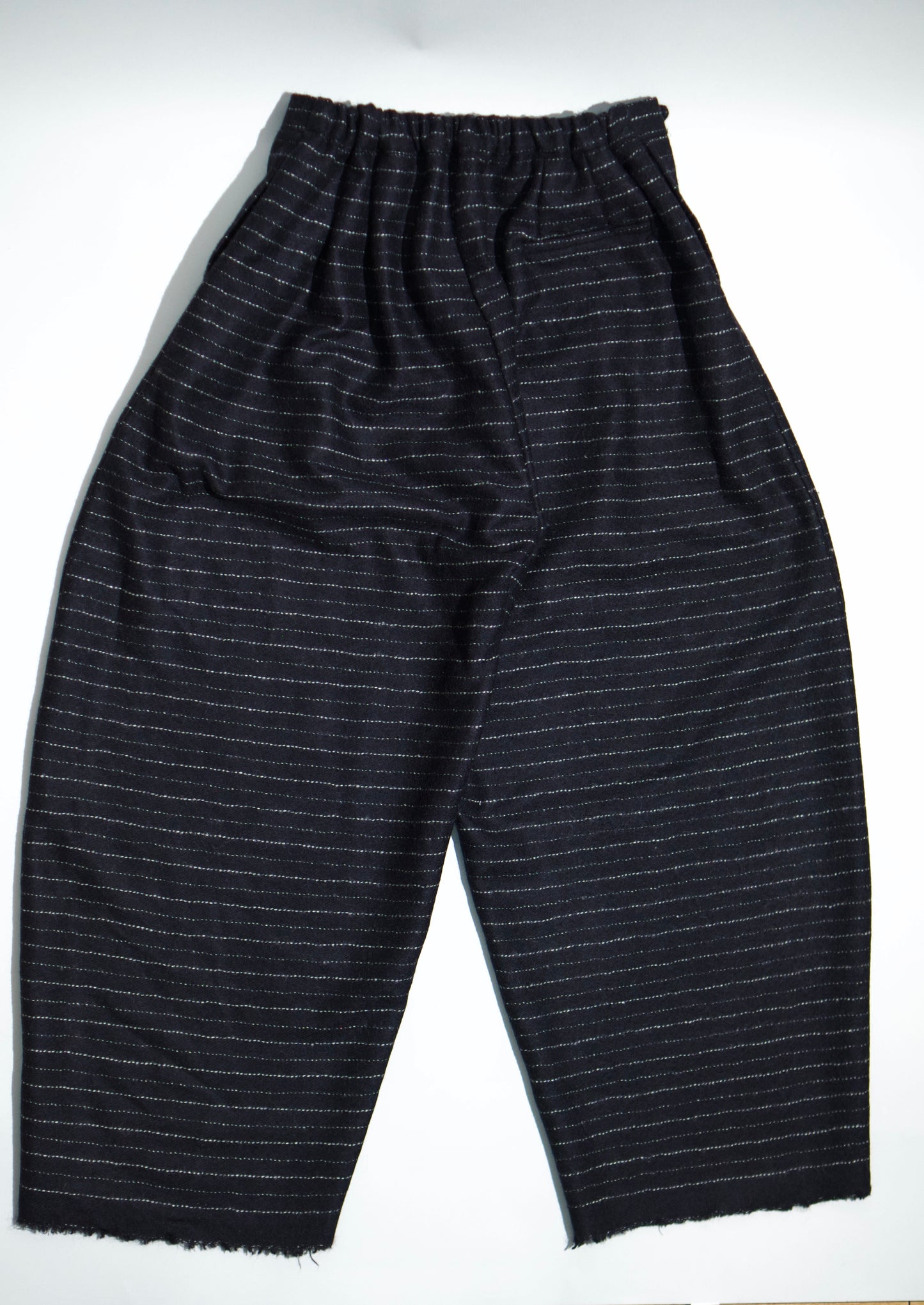 Black Horizontal Striped Trousers