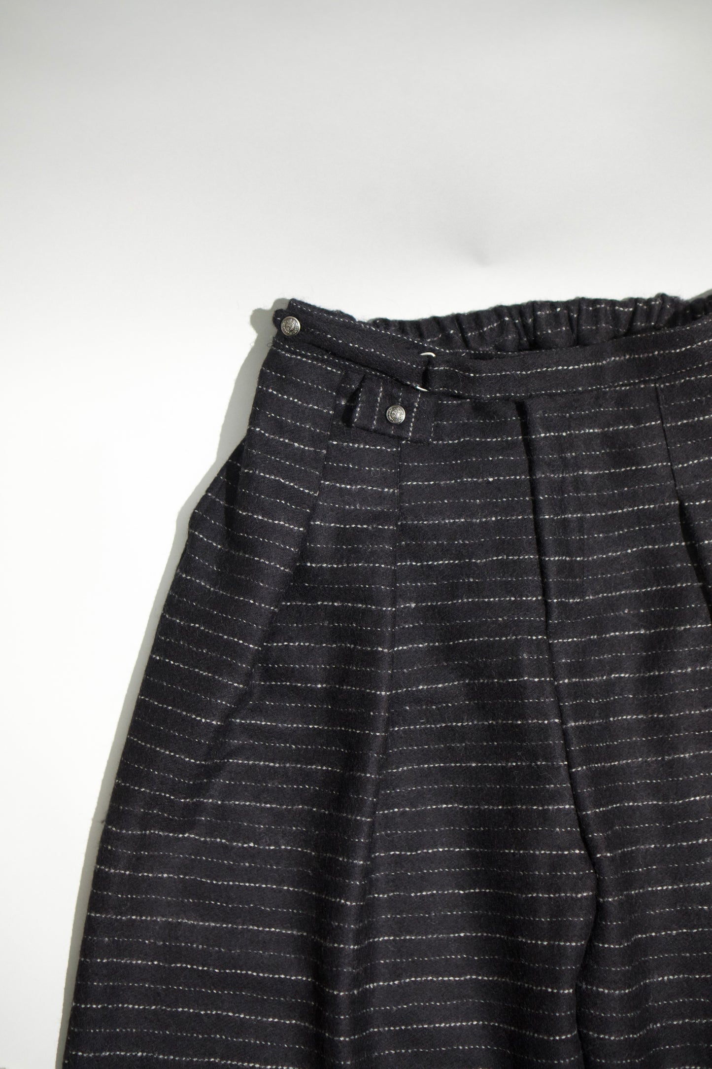 Black Horizontal Striped Trousers